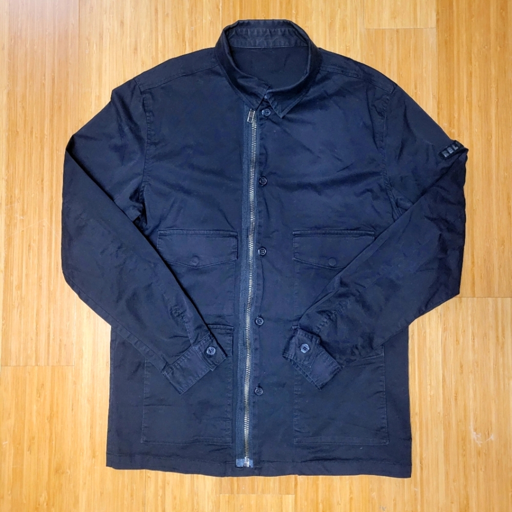 Religion Jacket Men's Size Large Black Zip Button Utility Style Streetwear